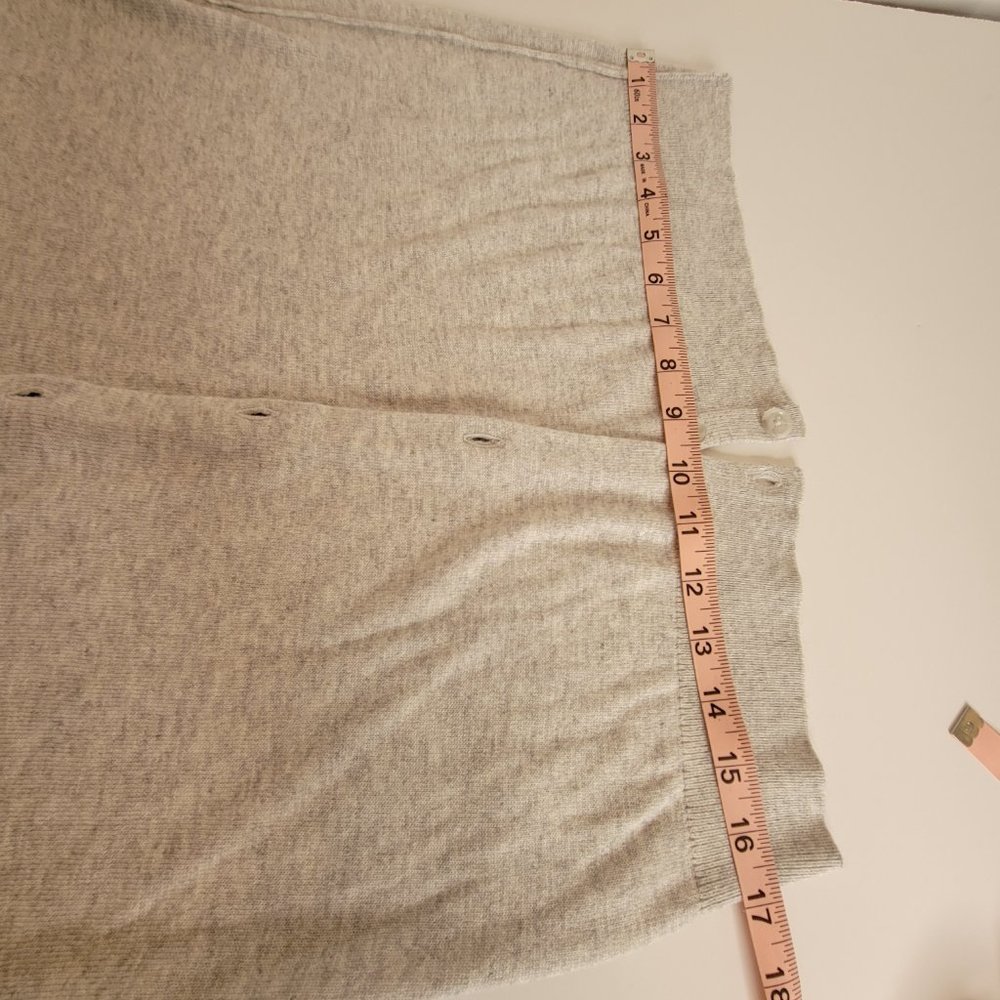 LOFT Women's Beaded Light Grey Long Sleeve Sweater Cardigan, Size L NWT - Picture 9 of 12